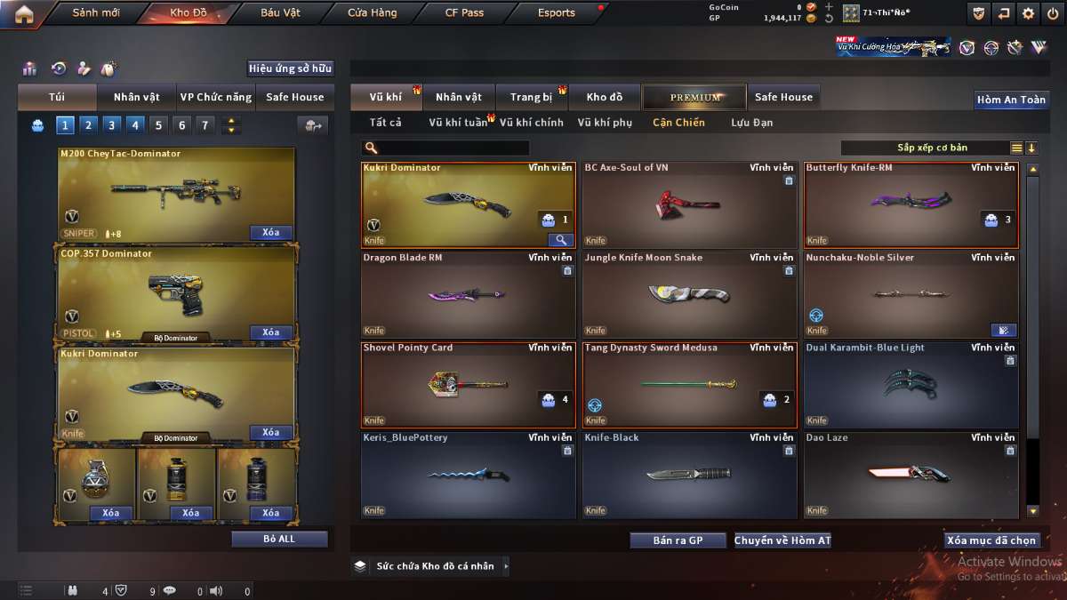 shop acc cf uy tin gia re